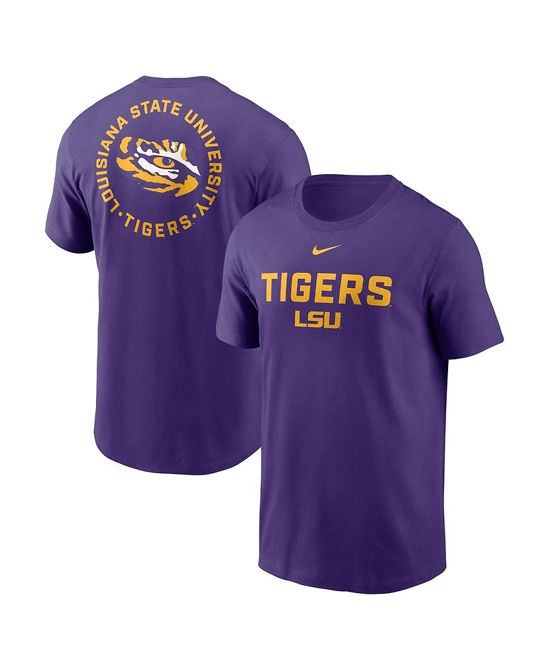 Nike Men's Purple Lsu Tigers Campus 2-Hit T-Shirt