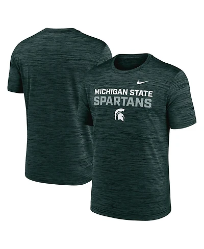 Nike Men's Green Michigan State Spartans Campus Center Stack Velocity Performance T-Shirt