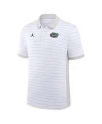 Jordan Men's White Florida Gators 2025 Early Season Coaches Sideline Victory Stripe Performance Polo Shirt