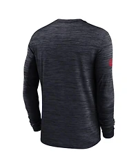 Nike Men's Navy Houston Texans Sideline Velocity Performance Long Sleeve T-Shirt