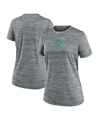Nike Women's Gray Miami Dolphins Sideline Velocity Performance T-Shirt