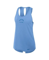 Nike Women's Powder Blue Los Angeles Chargers Glory Crisscross Performance Tank Top
