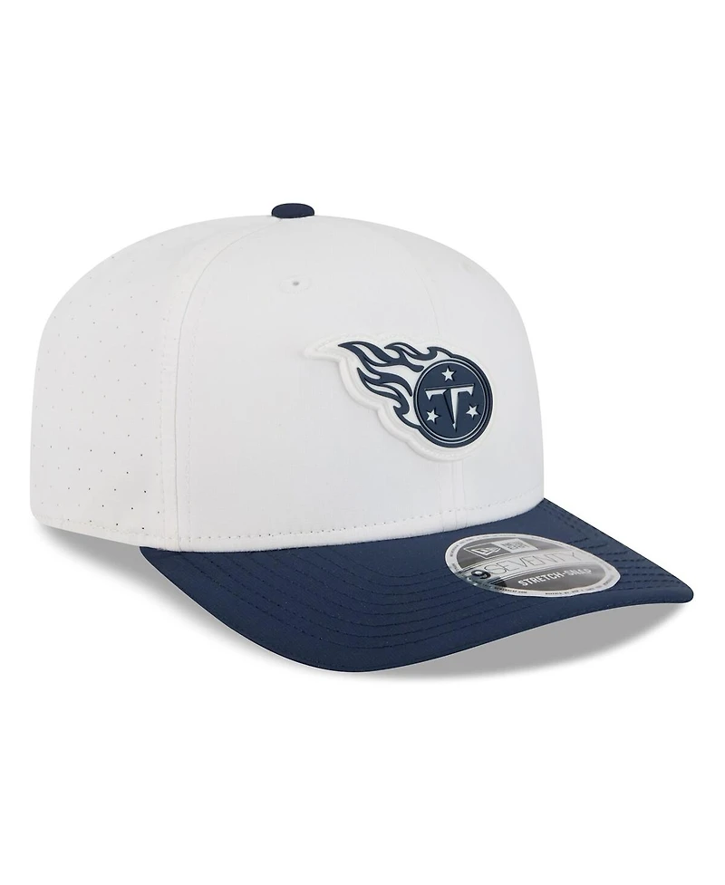 New Era Men's White/Navy Tennessee Titans 2025 Nfl Training Camp 9SEVENTY Adjustable Hat