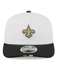 New Era Men's White/Black New Orleans Saints 2025 Nfl Training Camp 9SEVENTY Adjustable Hat