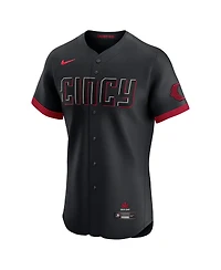 Nike Men's Barry Larkin Black Cincinnati Reds City Connect Elite Jersey
