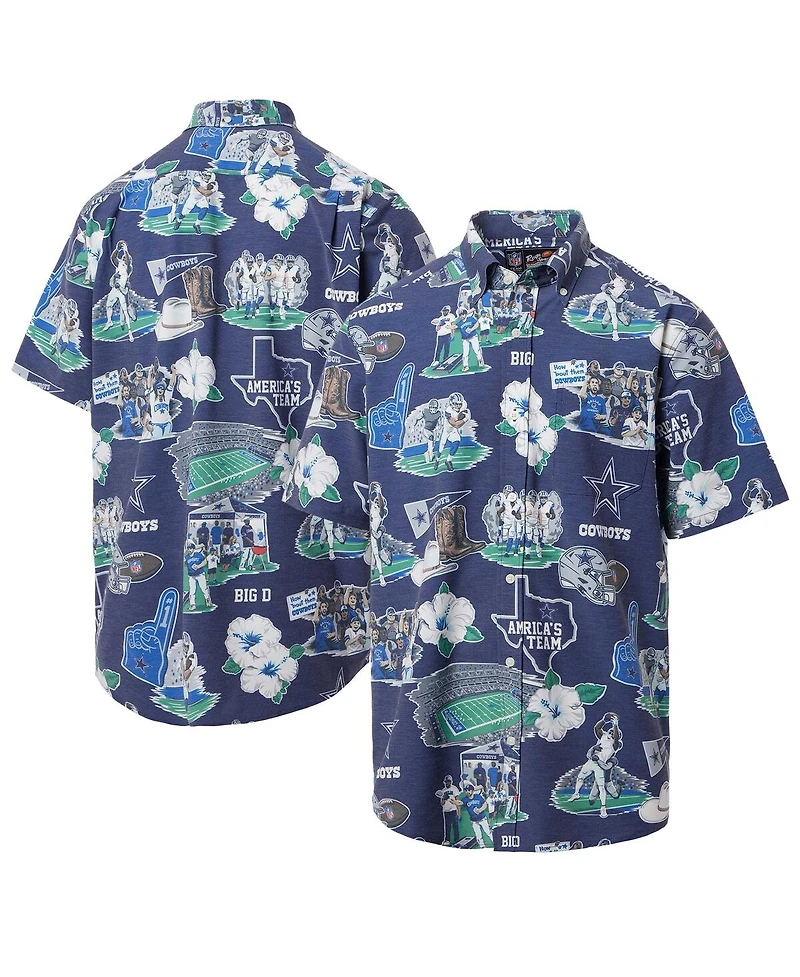 Reyn Spooner Men's Navy Dallas Cowboys Scenic Button-Down Shirt