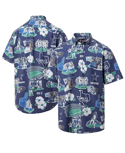 Reyn Spooner Men's Navy Dallas Cowboys Scenic Button-Down Shirt