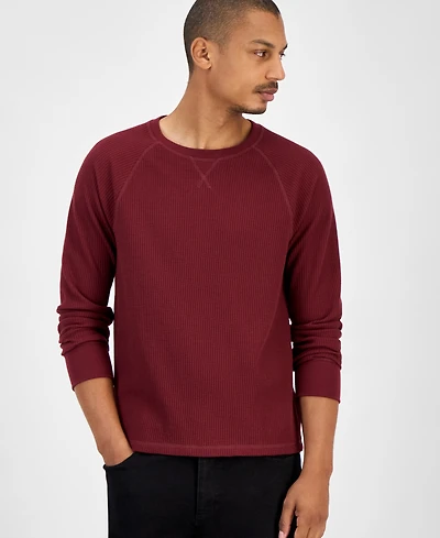 Sun + Stone Men's Waffle-Knit Thermal Shirt, Macy's Exclusive