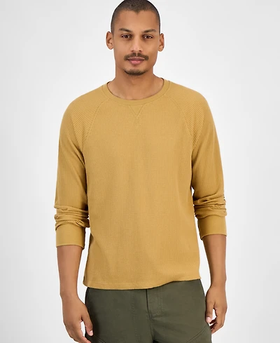Sun + Stone Men's Waffle-Knit Thermal Shirt, Macy's Exclusive