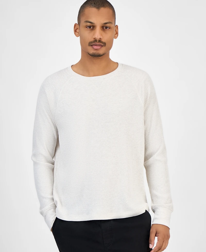 Sun + Stone Men's Waffle-Knit Thermal Shirt, Macy's Exclusive