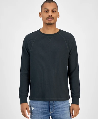 Sun + Stone Men's Waffle-Knit Thermal Shirt, Macy's Exclusive