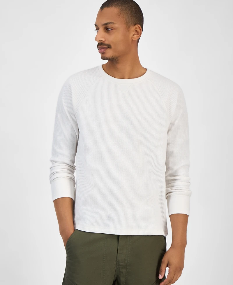 Sun + Stone Men's Waffle-Knit Thermal Shirt, Macy's Exclusive