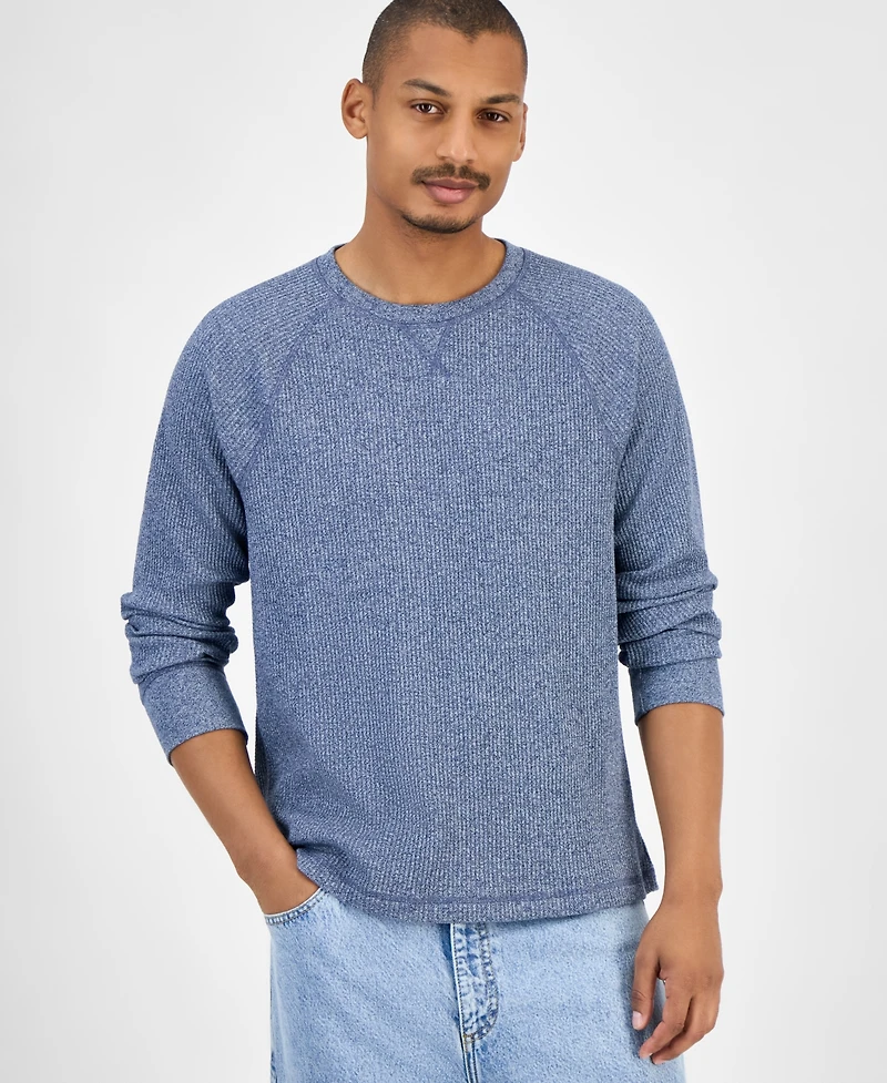 Sun + Stone Men's Waffle-Knit Thermal Shirt, Macy's Exclusive