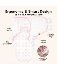 KeaBabies 3pk Soothe Zippy Baby Swaddles 0-6 Months, Newborn Sleep Sacks, Zipper Swaddle, Wearable Swaddle Blanket