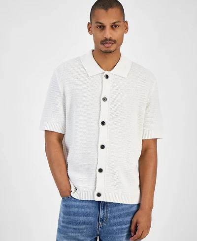 Sun + Stone Men's Short-Sleeve Cardigan, Macy's Exclusive