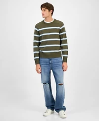 Sun + Stone Men's Striped Crewneck Sweater, Macy's Exclusive