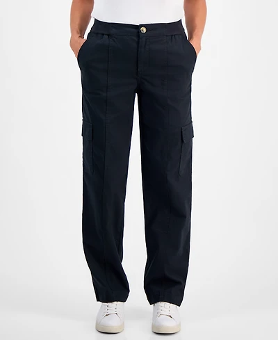Style & Co Petite Knit-Waist Cargo-Pocket Utility Pants, Macy's Exclusive