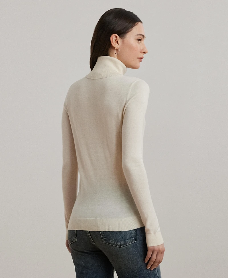 Lauren Ralph Lauren Women's Silk-Blend Turtleneck Sweater