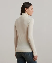 Lauren Ralph Lauren Women's Silk-Blend Turtleneck Sweater