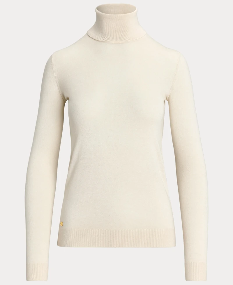 Lauren Ralph Lauren Women's Silk-Blend Turtleneck Sweater