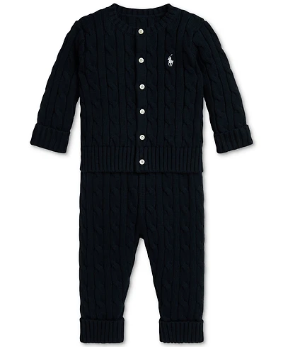 Polo Ralph Lauren Baby Boys Sweater Cardigan & Pant Set