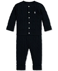 Polo Ralph Lauren Baby Boys Sweater Cardigan & Pant Set