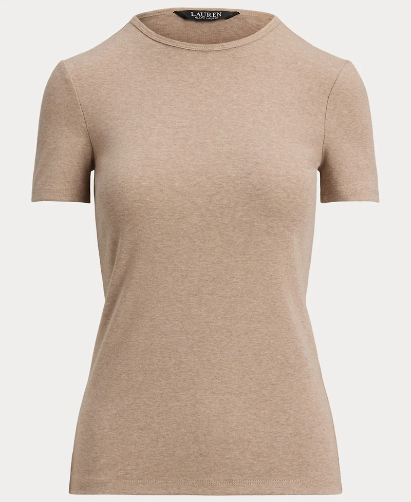 Lauren Ralph Women's Stretch Cotton Crewneck Tee