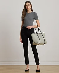 Lauren Ralph Women's Stretch Cotton Crewneck Tee