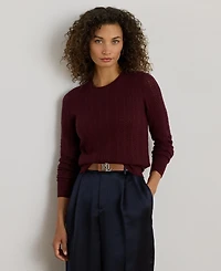 Lauren Ralph Women's Long Sleeves Pointelle-Knit Sweater