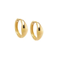 By Adina Eden Solid Center Graduated Huggie Earring 14K
