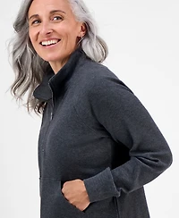 Style & Co Petite Waffle-Knit Half-Zip Sweatshirt, Macy's Exclusive