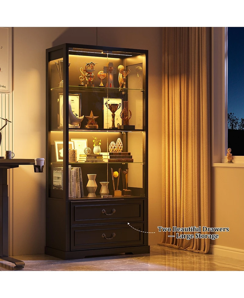 Vlsrka Display Cabinet with Glass Doors