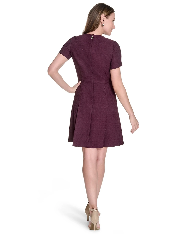 Tommy Hilfiger Women's Round-Neck Fringe-Trim Dress