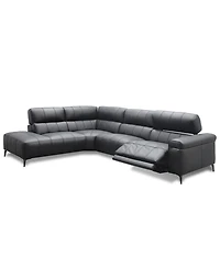 Wyndill 2-Pc. Leather Sectional with 1 Power Recliner, Exclusively at Macy's