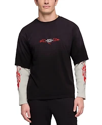 Puma Men's 2-in-1 Waffle Long-Sleeve T-Shirt