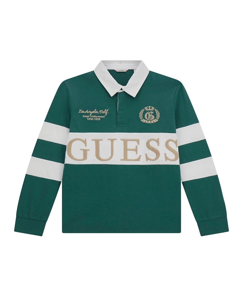 Guess Big Boys Long Sleeve Rugby Polo Shirt