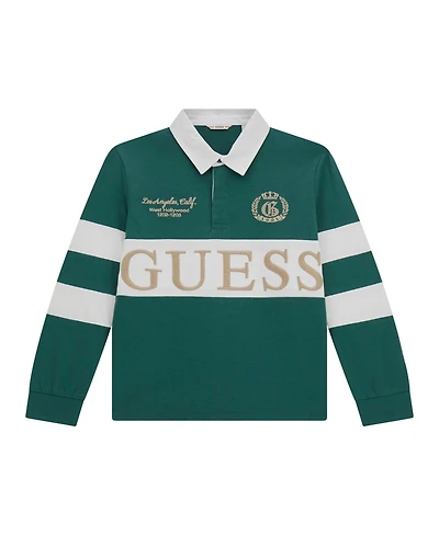 Guess Big Boys Long Sleeve Rugby Polo Shirt