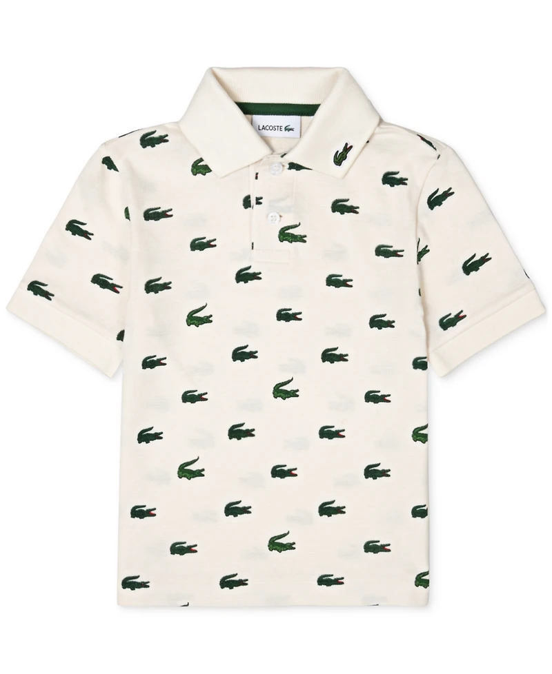 Lacoste Big Boys Mini Icon Cotton Pique Polo Shirt