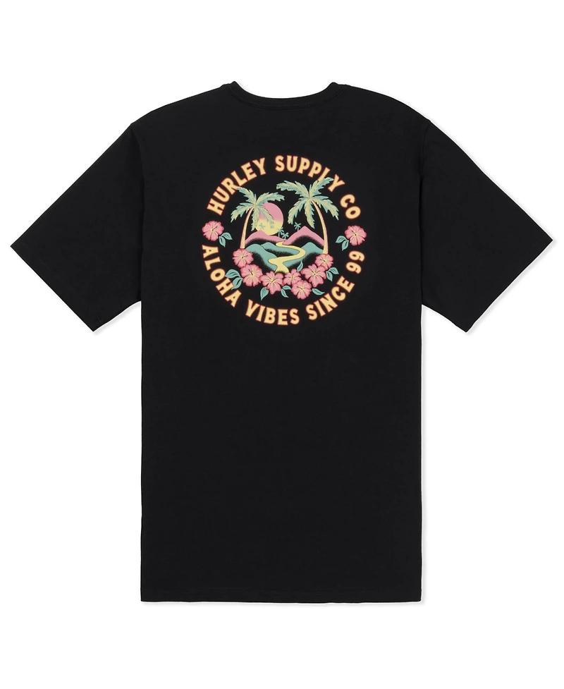 Hurley Men's Hawaiian Island Short Sleeve T-Shirt