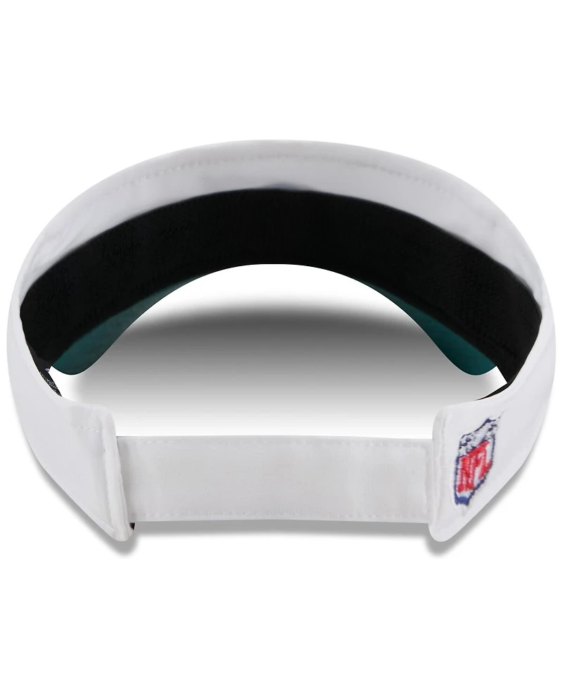 New Era Men's White/Midnight Green Philadelphia Eagles 2025 Nfl Training Camp Adjustable Visor Hat