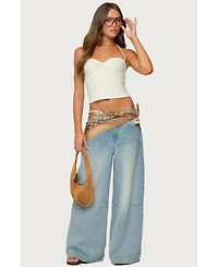 Edikted Women's Zoee Twisted Textured Halter Top