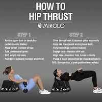 Mikolo Hip Thrust Bench - 700LB Capacity Glute Training Machine for Home Gym, Multi-Functional with Non-Slip Design