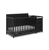 Graco Hadley 5-in-1 Convertible Crib and Changer with Drawer (Black)