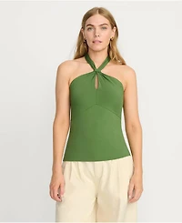 Lands' End Women's Slender Twist Front Halter Top