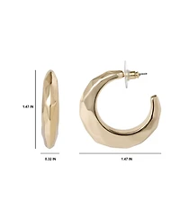Bcbg Textured Croissant Hoop Earrings
