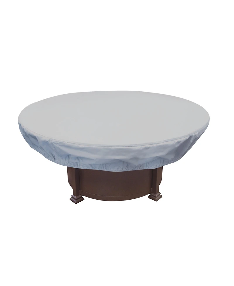Mondawe Fits 48" to 55" Dia x 12"H 48" Round Fire Pit / Ottoman Protective Cover