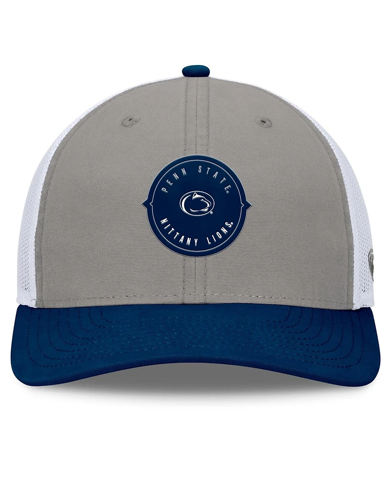 Top of the World Men's Gray/Navy Penn State Nittany Lions Rob Trucker Adjustable Hat