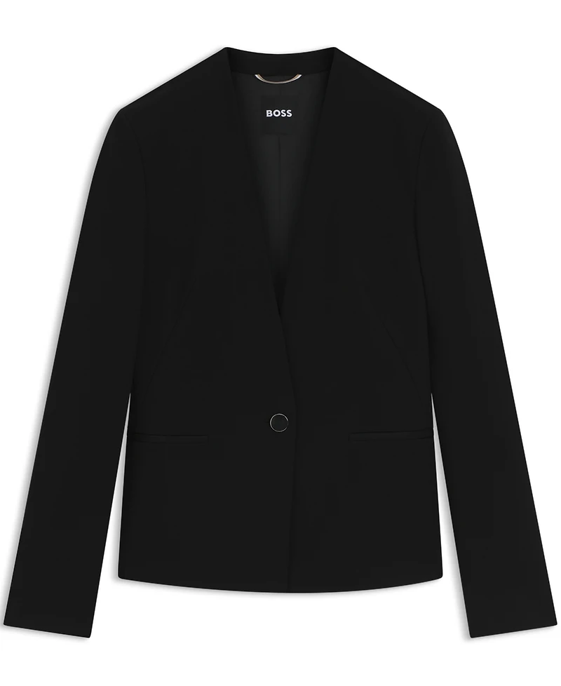 Boss by Hugo Women's Collarless Regular-Fit Jacket