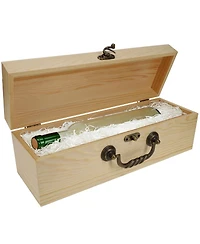 We Games Wooden Storage Box, Natural Wood Finish
