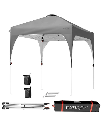 Gymax 6.6x6.6 Ft Pop up Canopy Tent Shelter Height Adjustable w/ Roller Bag